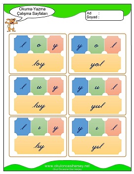 y sesi Hece Kartları